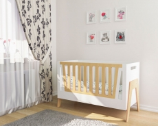 Ліжечко-трансформер IndigoWood Shuttle white / natural wood